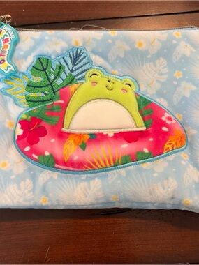 Squishmallows Wendy The Frog Summer Soft Pencil Pouch Cosmetic Bag